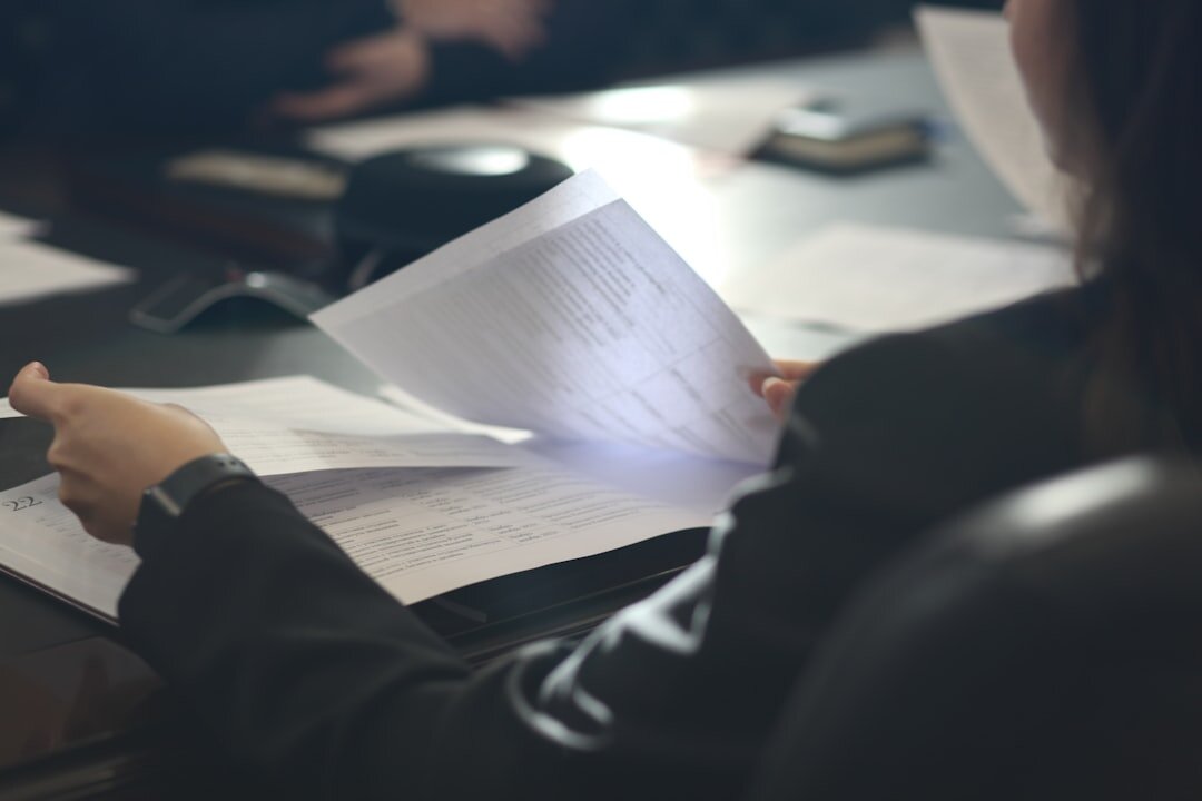detective investigating documents