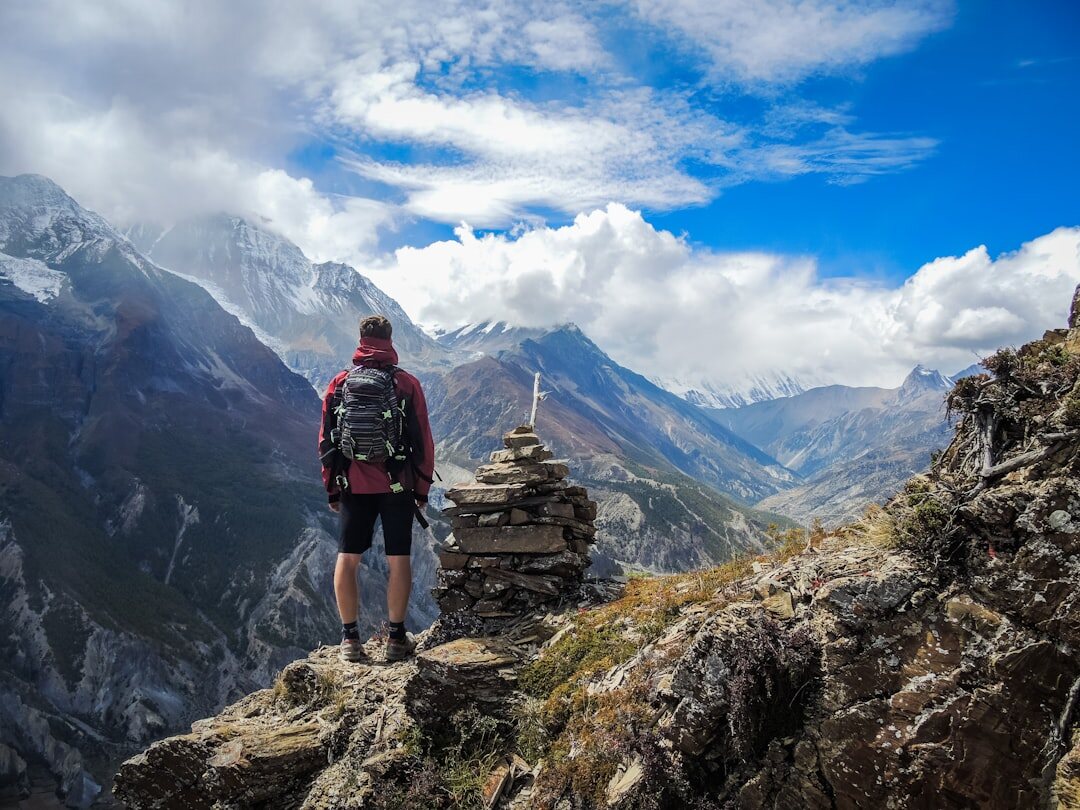 investigator hiking mountains